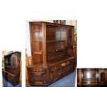 Large Solid Carved Oak & Panelled Displa