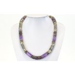 Anne Farag Amethyst and Silver Necklace,