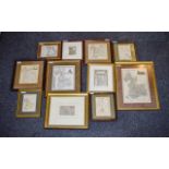 Collection Of 11 Framed Lancashire Maps,