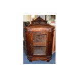 19thC Mahogany Wall Hanging Corner Cupbo