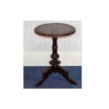 Mahogany Finish Tripod Table, Height 28