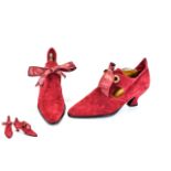 A Pair Of Ladies Vintage Shoes By Hobbs Suede Louis heeled shoes by Marilyn Anselm for Hobbs.