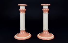 Moorcroft / Macintyre Pair of Candlesticks From The Early 20th Century,