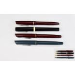 A Very Good Collection of Vintage Fountain Pens ( 4 ) Four In Total. Comprises 1/ Osmiroid B2 Italic