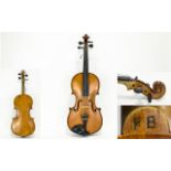 Francois Barzoni Beare and Sons - Good Quality Full Size Late 19th Century Violin.