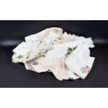 Quantity of Assorted Cotton Linen including table cloths, doilies, serviettes, cushion covers etc