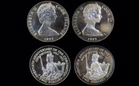 Royal Mint Issue - Elizabeth II Cook Islands 1973 Commemorative Date 1953 - 1973 Coronation Silver