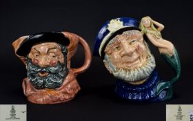 Royal Doulton Character Jugs Two in total, The first 'Old Salt', model D6551, designer Gary