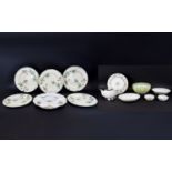 A Collection Of Modern Tableware (15) Items in total. Comprises of 5 floral dinner plates approx