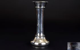 Arts and Crafts Silver Vase of Good Form and Style. Hallmark London 1913 gross weight 310 grams.