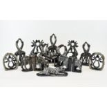 A Large Collection Of African Carved Faux Soapstone Animal Figures Sixteen in total, each in