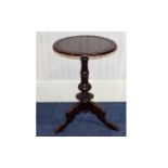 Mahogany Finish Tripod Table, Height 28 Inches,