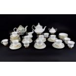 Royal Albert Val D'Or Part Teaset approx 47 pieces comprising cups, saucers, side plates, teapot,