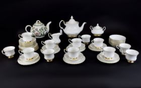 Royal Albert Val D'Or Part Teaset approx 47 pieces comprising cups, saucers, side plates, teapot,