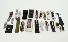Collection Of Modern Lock Knives,