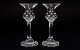 Two Candlestick Holders. Classic rose collection, Rosenthal Group Germany both approx 6 inches tall.