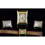 Swiss Made Late 1920's Art Deco Period 18ct Yellow and White Gold Rectangular Shape Mechanical