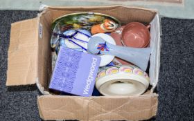 A Mixed Collection Of Ceramics And Glassware Approx 20 items in total to include various cabinet