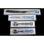 Wedgwood Pale Blue Jasper Assorted Metal Pieces comprising of one Desk Knife,