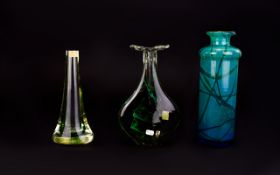 Collection of Vintage Glass Vases ( 3 ) In Total. Various Makes and Styles.