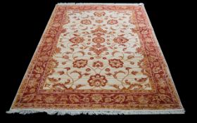 A Very Large Woven Silk Carpet Large Zeigler carpet,