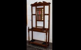 Edwardian Large Oak Hall Stand,