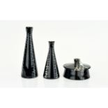 Midwinter Jessie Tait Black and White Cruet Set. 4 pieces