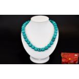 A Turquoise And Silver Necklace 600cts of turquoise fashioned into a contemporary statement collar