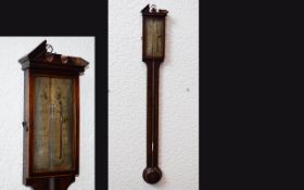 An Early 19th Century / George III Mahogany Stick Barometer. c.1820.