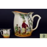 Royal Doulton - Early Series ware Jug ' English Old Scenes ' The Cleaners. D4983. c.1910. Height 5.