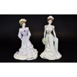 Two Coalport Figures, Louisa At Ascot & Charlotte. From The Golden Age Collection.