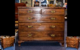 Regency Period Nice Quality Large and Impressive Walnut Chest of Drawers of Excellent Proportions,