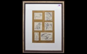 Jacob Kramer (1892-1962) Six pencil studies of ''Namiah''. each initialled JK signed, inscribed