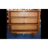 A 1960'S Display Cabinet/Bookshelf Small glazed two shelf cabinet with front glazed sliding doors