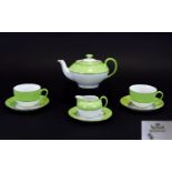 Victoria - Czechoslovakia Art Deco Period Tea for Two - Hand Painted Porcelain Tea Service ( 7 )