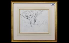 Benjamin Williams Leader RA (1831-1923) Study Of Trees Dated Sept 11th 91- Pencil 9" x 11" with