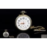 George Roskopf Patent Swiss Made - Antique Open Faced Pocket Watch,