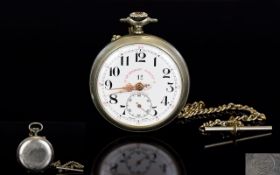 George Roskopf Patent Swiss Made - Antique Open Faced Pocket Watch,