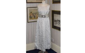 Vintage 1960's Evening Gown Ladies gown by Val Somers London. Maxi length empire line sleeveless