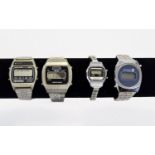 A Collection of 1970's Solar / Digital Steel Watches. Includes 1/ Trafalgar Le 1975, 2/ NCL Melody