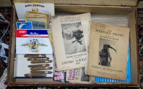 Vintage Travellers Truck Together With a Collection of Assorted Ephemera Includes War memorabilia,