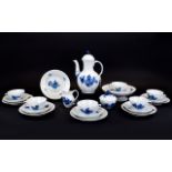 Royal Copenhagen ( 22 ) Piece Porcelain Tea Service.