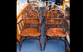 Set Of Six Modern Windsor Chairs, Made In The Traditional Manner.