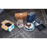 Mixed Lot Of Projection/Cine Related Items, To Include Reels, Speaker, Projector, Tripod,