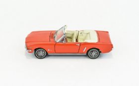 Franklin Mint Precision Engineered Die-Cast Model of a 1964 1/2 Ford Mustang.
