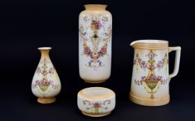 Devon Ware Fieldings & Co Set of ( 4 ) Pottery Items.