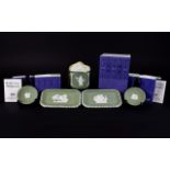 Wedgwood Green Jasper. Five assorted pieces