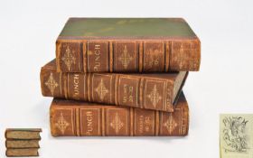 A Large Collection Of Bound Punch Magazine Volumes Covering The Years 1841 To 1889 Sixteen leather