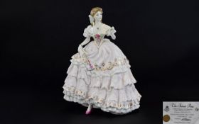 Royal Worcester - Ltd Edition Hand Painted Porcelain Figurine ' The Fairest Rose ' Sculptured by