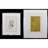 Two Framed Pencil Drawings By Philip Naviasky (1894-1983) The first entitled 'Arabia' ,